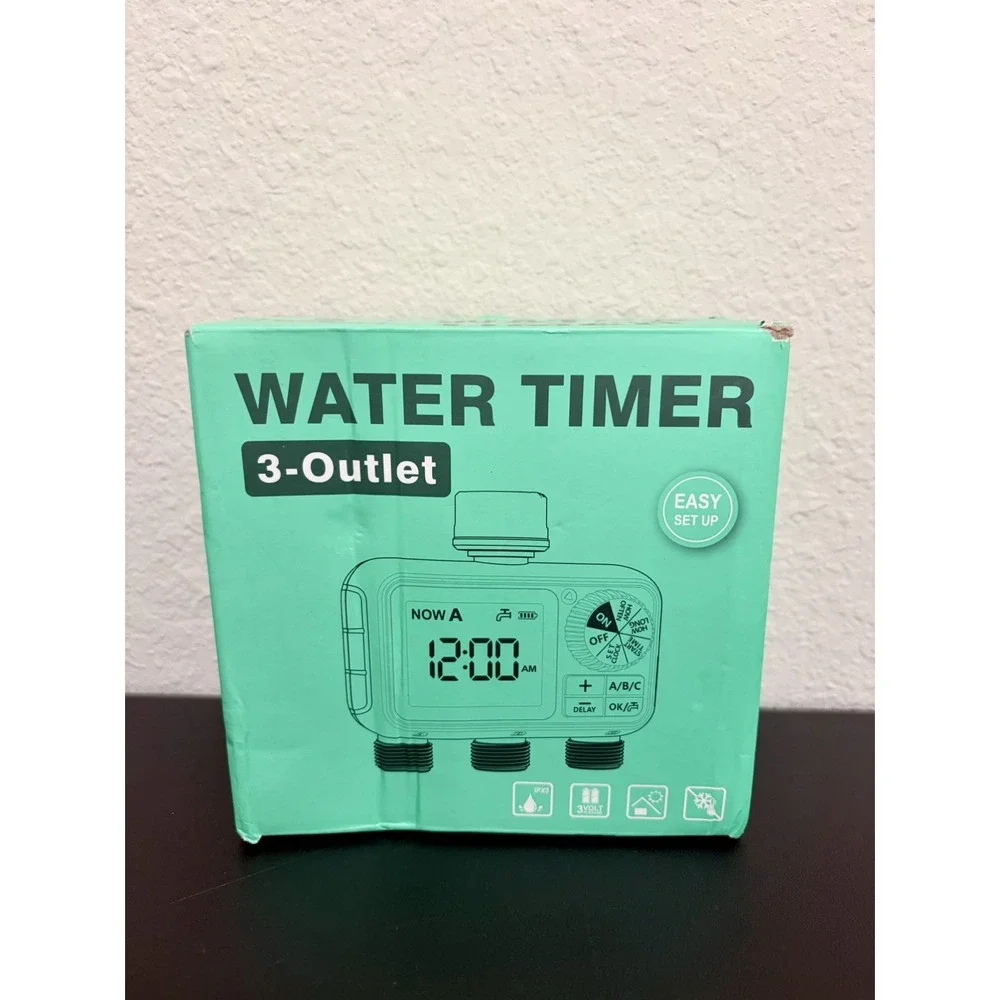 3 Outlets Brass Sprinkler Timer. Programmable Water Timer